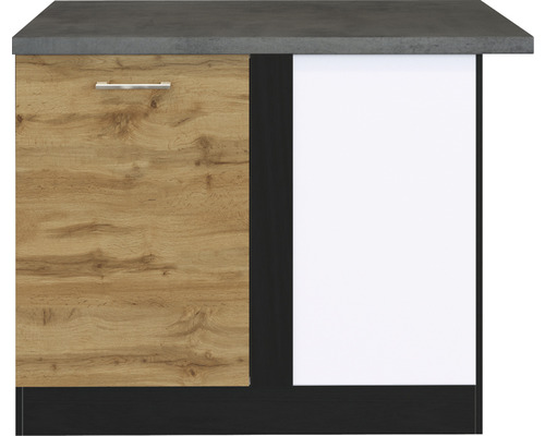 Küchenunterschrank mit Arbeitsplatte, einer Tür und einem offenen Fach