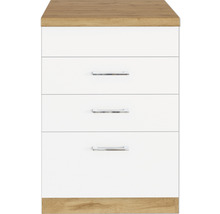 Kommode mit drei Schubladen und Holzplatte