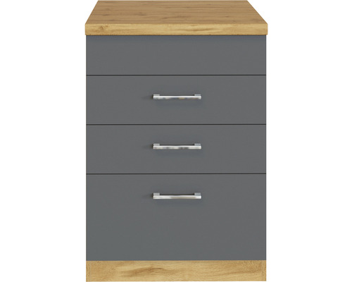 Kommode mit drei Schubladen und Griffen