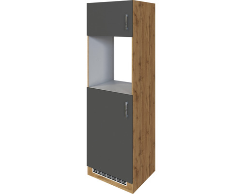 Küchenschrank mit zwei Türen und offenem Fach für Einbaugeräte