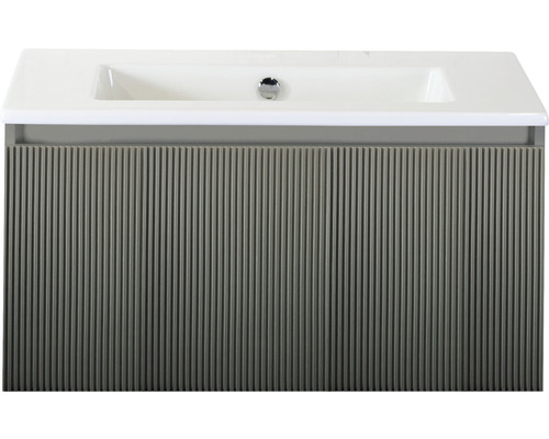 Waschbeckenunterschrank Sanox Frozen 3D 42x81x46 cm mit Keramikwaschbecken ohne Hahnloch petrol Waschbeckenunterschrank Sanox Frozen 3D 42x81x46 cm mit Keramikwaschbecken ohne Hahnloch petrol