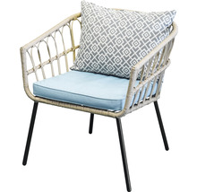 Gartensessel aus Rattan mit Kissen und Auflage