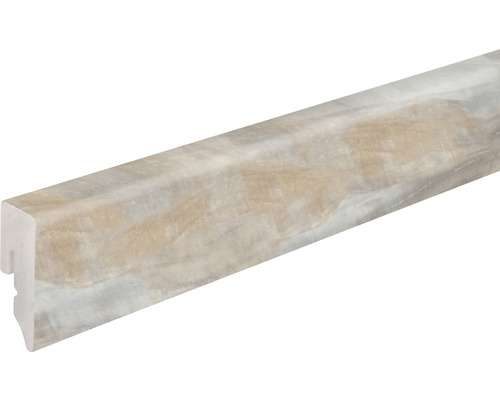 Sockelleiste KU048L1 PVC braun nuanciert 15x38,5x2400 mm Marmordekorleiste
