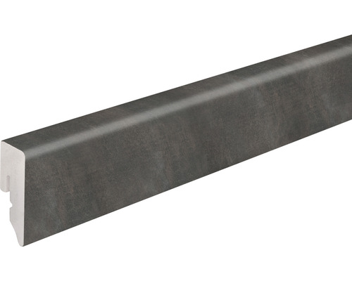 Sockelleiste KU048L1 PVC Schwarz chrom 15x38,5x2400 mm Sockelleiste aus Kunststoff