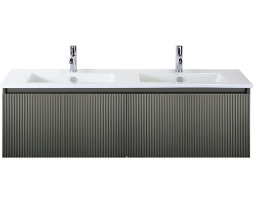Waschbeckenunterschrank Sanox Frozen 3D 42x141x46 cm mit Doppel-Keramikwaschbecken petrol Waschbeckenunterschrank Sanox Frozen 3D 42x141x46 cm mit Doppel-Keramikwaschbecken petrol