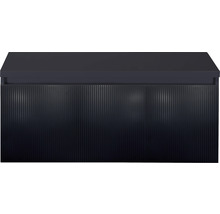 Waschbeckenunterschrank Sanox Frozen 3D 43x100x45 cm mit Waschtischplatte schwarz matt