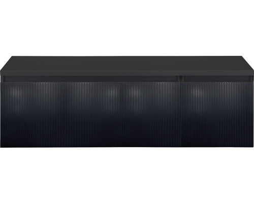 Waschbeckenunterschrank Sanox Frozen 3D 43x140x45 cm mit Waschtischplatte 2 Schubladen schwarz matt Waschbeckenunterschrank Sanox Frozen 3D 43x140x45 cm mit Waschtischplatte 2 Schubladen schwarz matt
