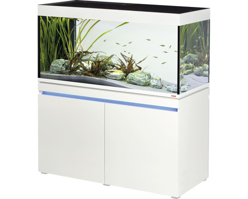 Aquariumkombination EHEIM incpiria 430 duo mit LED-Beleuchtung und beleuchtbaren Unterschrank alpin