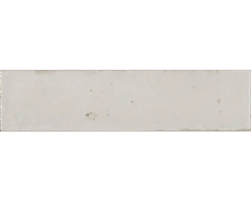 Steingut Wandfliese Lume Lotus 6x24 cm weiß glänzend Rechteckige Wandfliese aus Keramik
