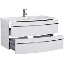 Waschtischunterschrank mit Waschbecken und zwei Schubladen