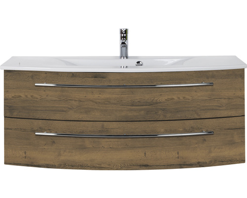 Waschtischunterschrank mit Waschbecken und Armatur