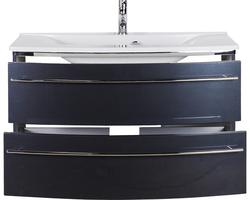 Waschtischunterschrank mit Waschbecken und zwei Schubladen