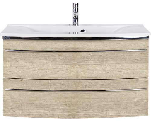 Waschtischunterschrank mit Waschbecken und Armatur