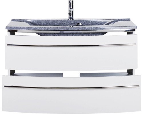 Waschtischunterschrank mit zwei Schubladen und Waschbecken