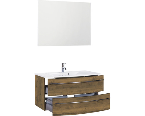 Waschtisch mit Unterschrank und Spiegel für das Badezimmer