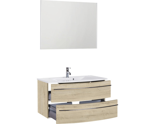 Waschtisch mit Unterschrank und Spiegel für das Badezimmer