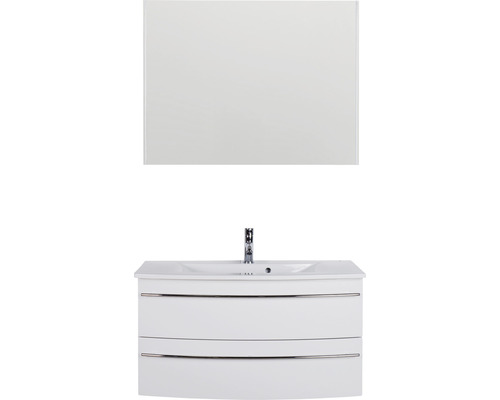 Waschtisch mit Unterschrank und Spiegel für das Badezimmer