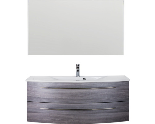 Waschtischkombination mit Unterschrank, Waschbecken und Spiegel für das Badezimmer