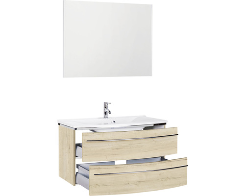 Waschtischunterschrank mit Becken und Spiegel für das Badezimmer