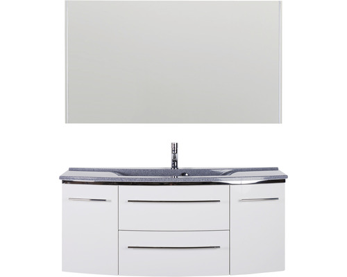 Badezimmermöbel-Set mit Waschtischunterschrank, Waschbecken und Spiegel