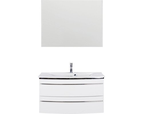 Waschtisch mit Spiegel für das Badezimmer