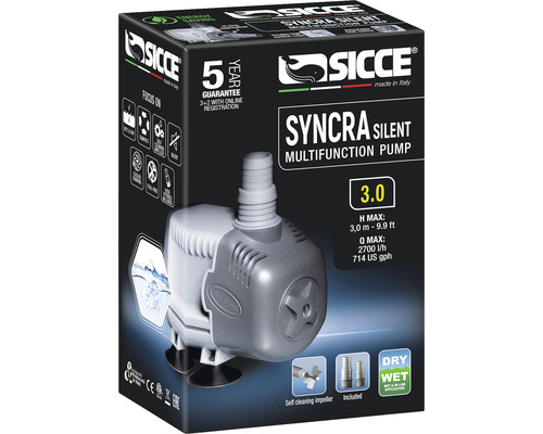 Sicce Syncra Silent Multifunktionspumpe in Verpackung