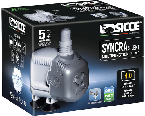 Verpackung einer Sicce Synca Silent Multifunktionspumpe