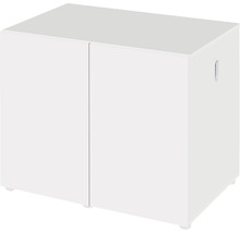 Weißer Badezimmerschrank mit zwei Türen