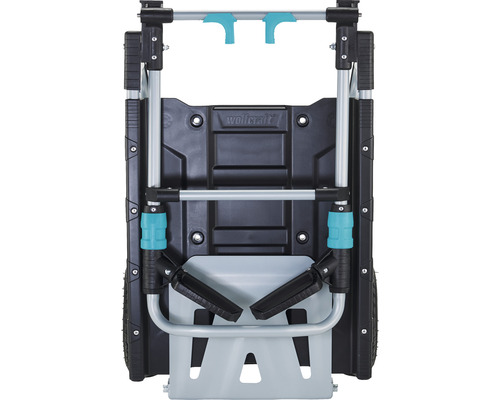 Wolfcraft Logo auf einer Transportkarre