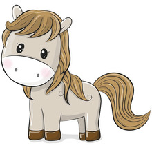 Illustration eines Cartoon-Pferdes