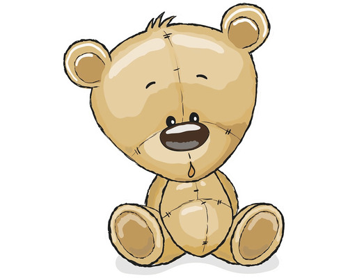 Wandsticker 3D Teddybär 16,5x23 cm