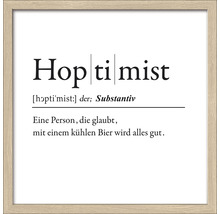 Hoptimist Definition Bild im Rahmen