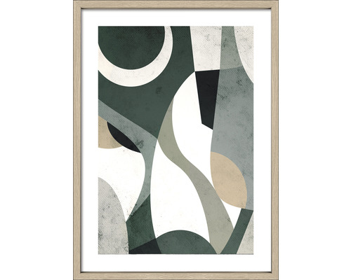 Grafisches Bild mit abstrakten Formen im Rahmen