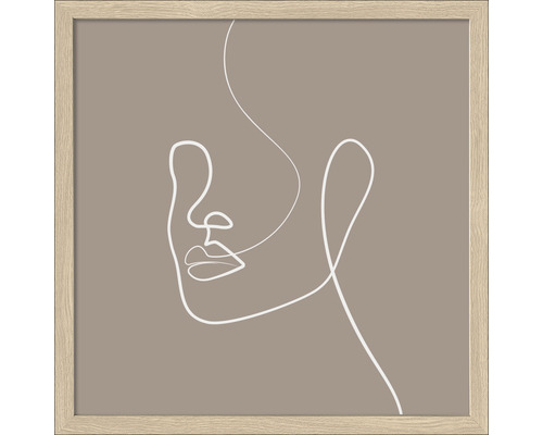 Gerahmtes Bild mit abstrakter Frauendarstellung
