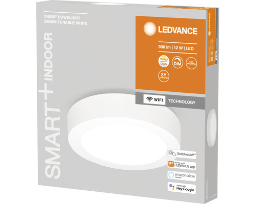 LEDVANCE Orbis Downlight 200 mm, dimmbare weiße LED-Innenleuchte in Verpackung