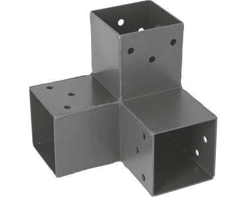 Steckverbinder suki Ecke 90° 3 Enden, B, 71 x 71 x 1,8 mm pulverbeschichtet anthrazit 1 Stk.
