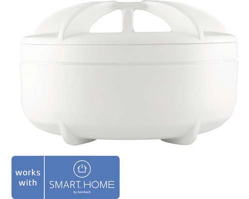 frient Wassersensor Zigbee weiß Leak Detector - Kompatibel mit SMART HOME by hornbach Weißer Rauchmelder zur Verwendung im Smart Home