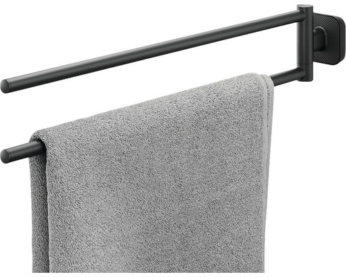 Doppelter Handtuchhalter mit Handtuch