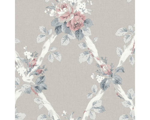 Vliestapete 115267 Laura Ashley Rosemore Beige Rosa