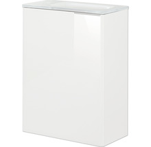 Weißer Waschtischunterschrank mit Waschbecken