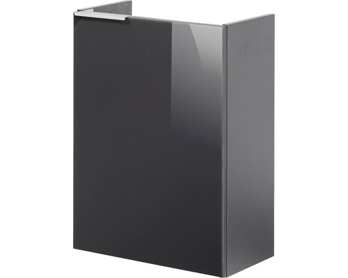 Waschbeckenunterschrank Fackelmann SBC Mini 45 rechts 60x44x24,3 cm ohne Waschbecken anthrazit glänzend
