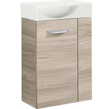 Waschtischunterschrank mit Waschbecken in Holzoptik