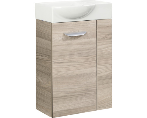 Waschtischunterschrank mit Waschbecken in Holzoptik