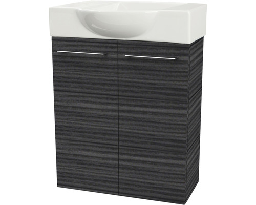 Waschtischunterschrank mit Waschbecken in Holzoptik