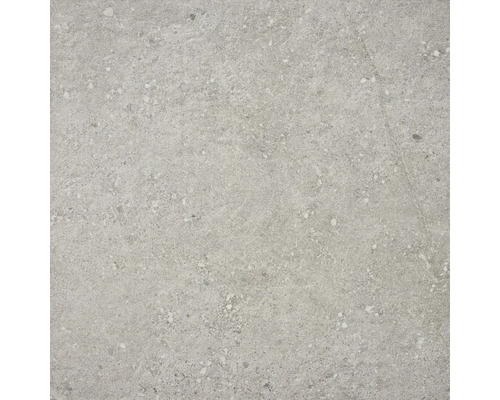 Terrassenplatte Feinsteinzeug Rock Grey rektifizierte Kante 60 cm x 60 cm x 2 cm Graue Bodenfliese mit Steinoptik