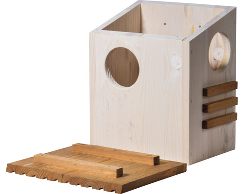 Unmontiertes Nistkasten-Bauset aus Holz mit Einfluglöchern