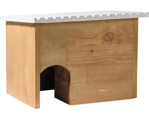 Holzhaus für Gartennützlinge mit Eingang