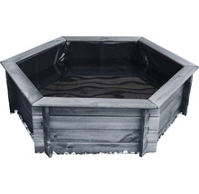 Hochteich promadino Sechseck inkl. Solarpumpe Ø 100 cm grau