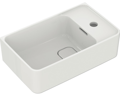 Handwaschbecken Ideal Standard Strada II eckig Hahnloch rechts 45x27 cm weiß-0