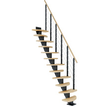 Raumspartreppe mit Holzstufen und Geländer